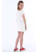 Mädchenkleid mit Sternen, Creme, NDZ8244 – Online-Shop – Boutique